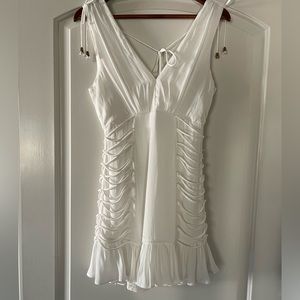 Selfie white sleeveless dress.  Size S